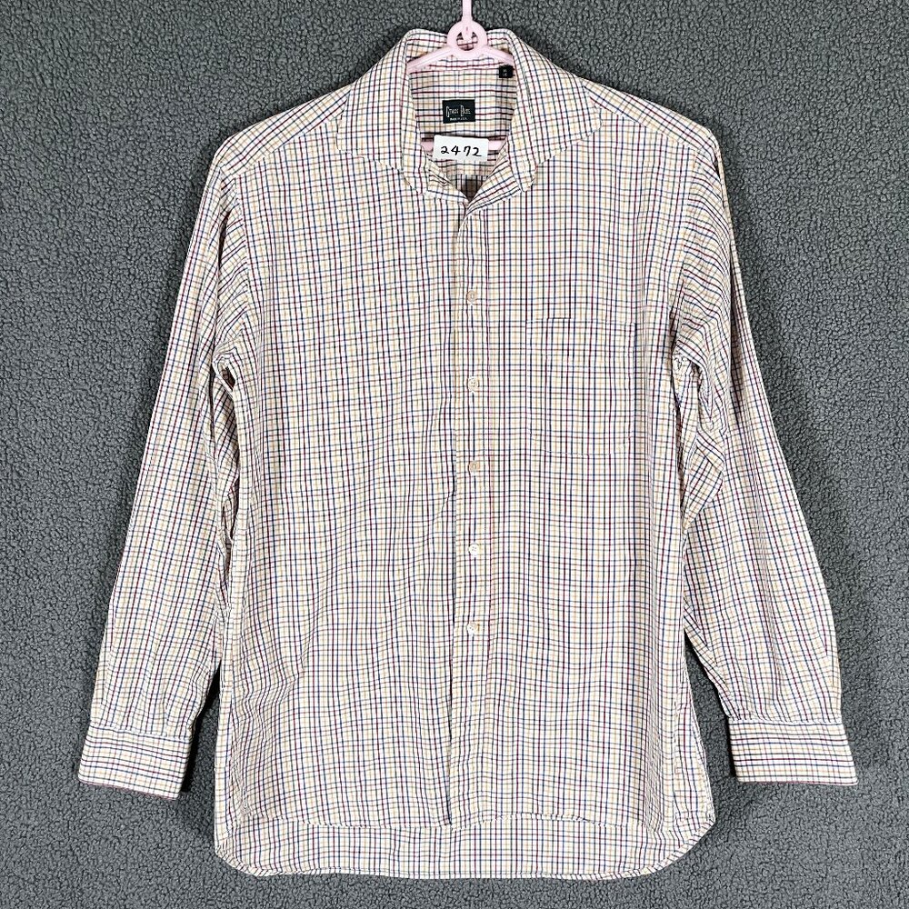 Gitman Bros Made in USA Check Long Sleeve Button Down Shirt - Men's Size 16/36